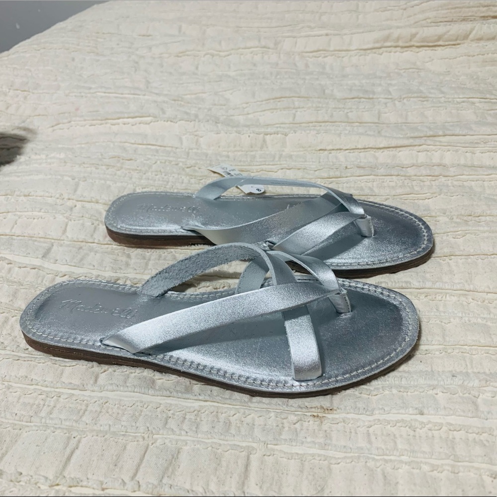 Madewell Metallic Boardwalk Sandals
